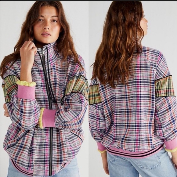 Free People Jackets & Blazers - Free People We the Free Penny Track oversized cotton bomber jacket